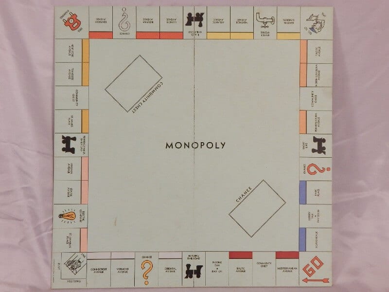 1933 Monopoly board