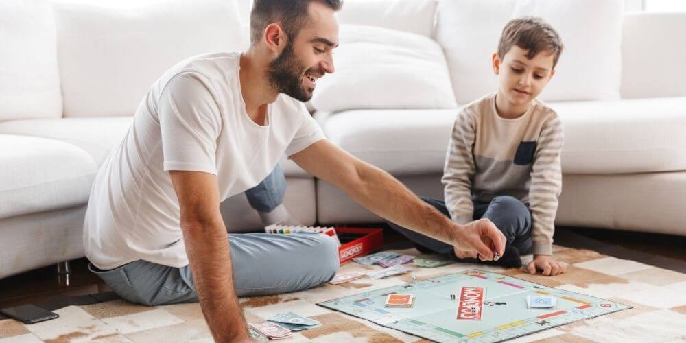 7-year-old playing Monopoly