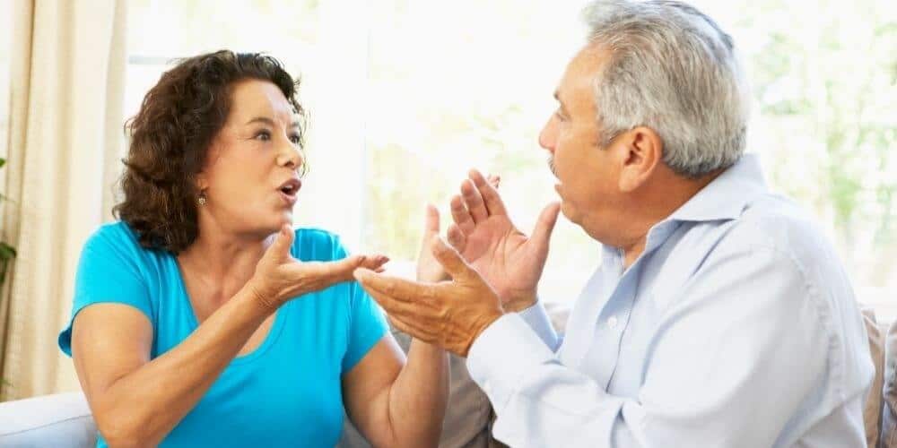 Couple having argument over Monopoly