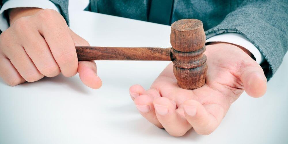 man holding a gavel