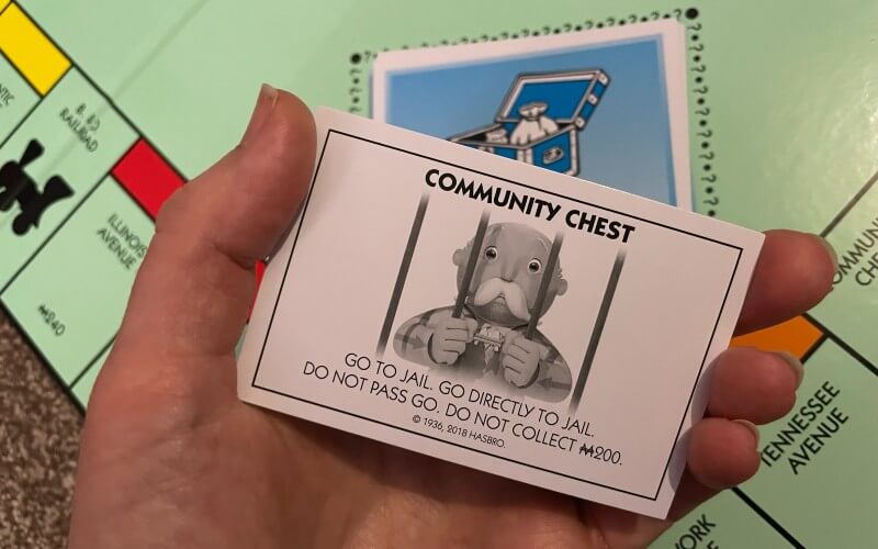 Community Chest Go To Jail Card