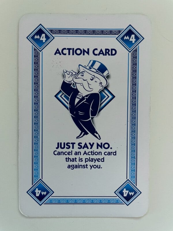 Just Say No card