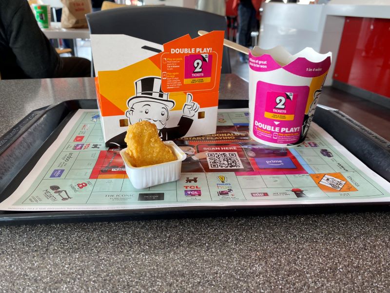 Maccas Monopoly NZ Food