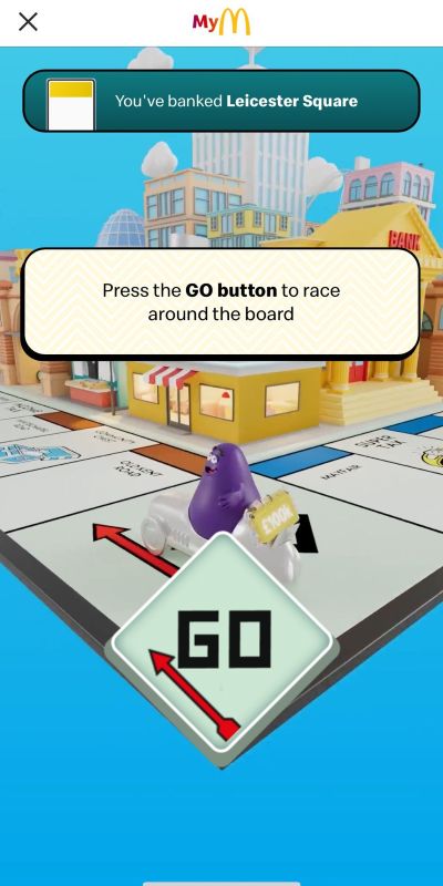 McDonalds Monopoly Board