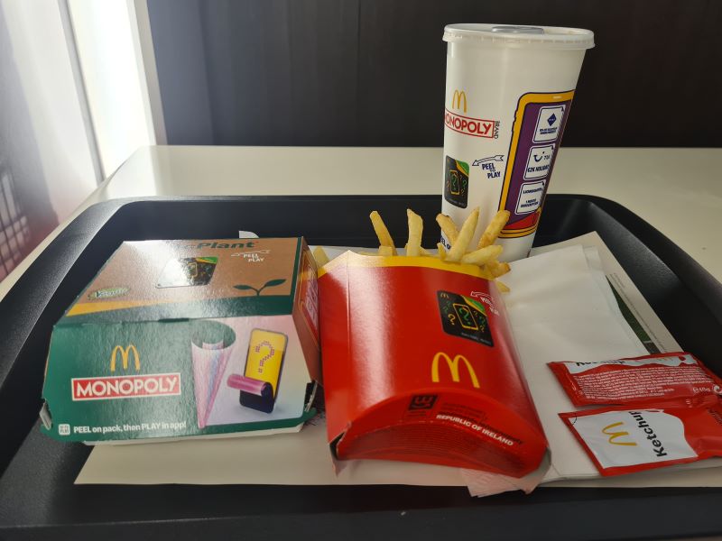 McDonalds Monopoly Ireland Food