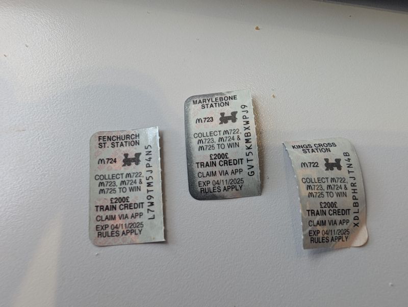 McDonalds Monopoly Train Stations