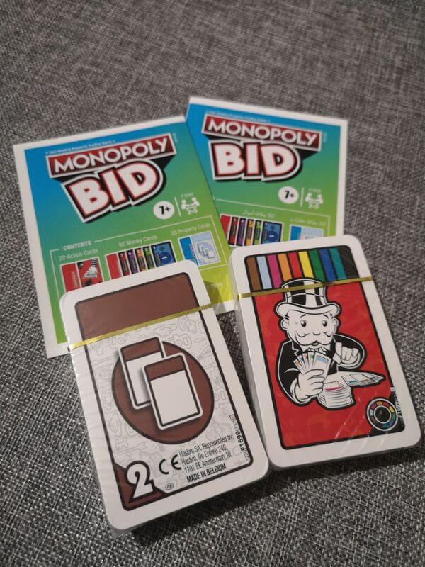 Monopoly Bid cards