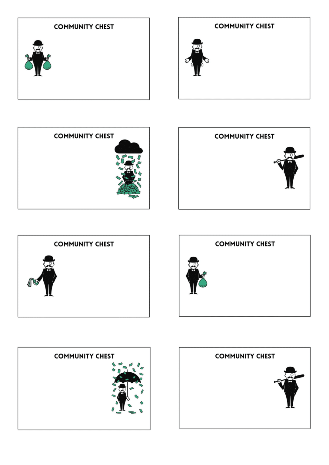 Free Monopoly Chance & Community Chest Cards (Printable Template