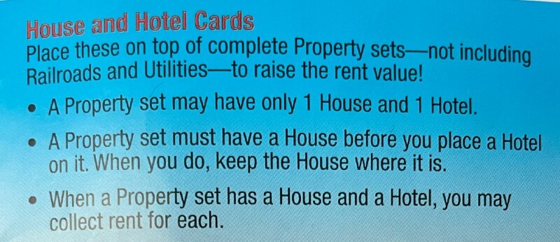 Monopoly Deal House & Hotel Rules