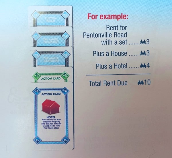 Monopoly Deal rent calculation example