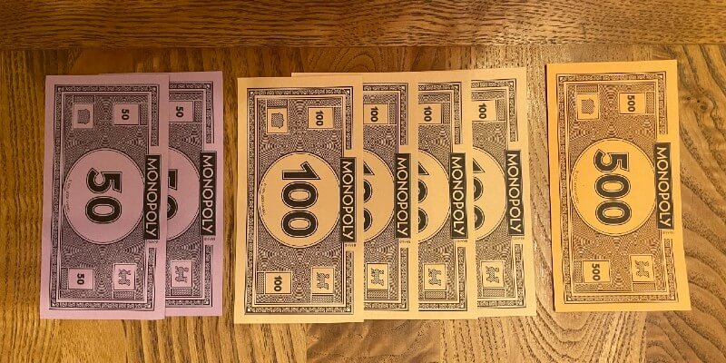 monopoly starting money