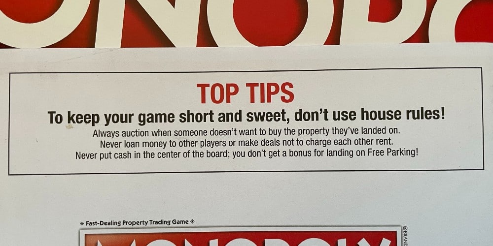 Monopoly House Rules