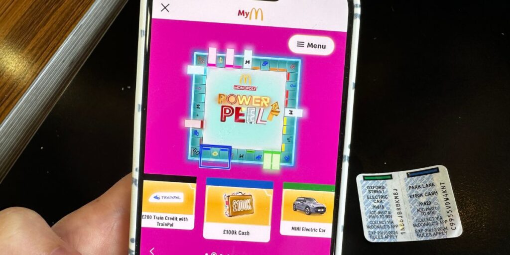 McDonalds Monopoly prizes