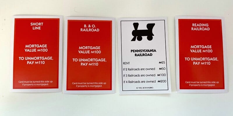 Monopoly railroads mortgaged