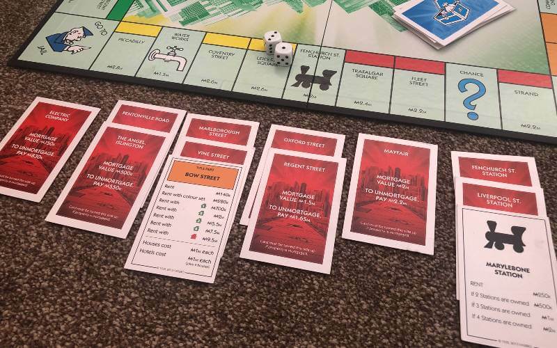 Monopoly unmortging and unmortgaging
