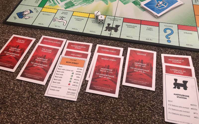 Monopoly unmortging și unmortgaging