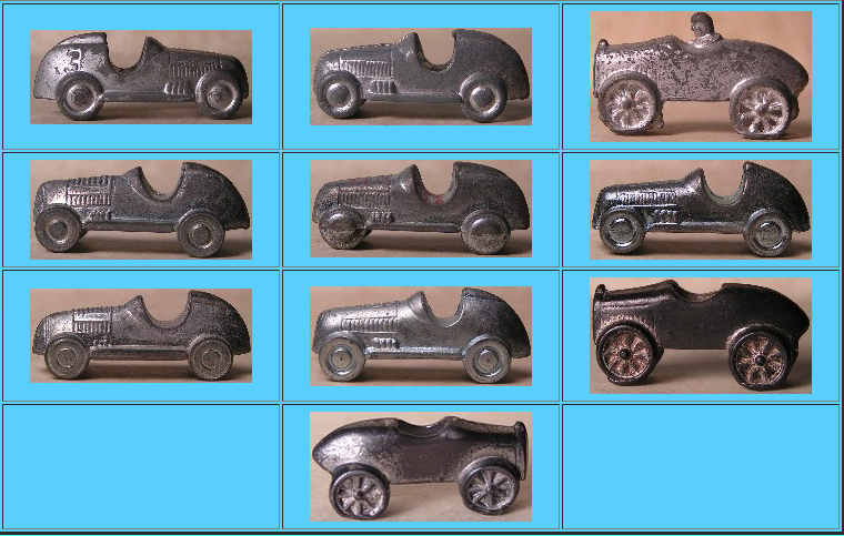 Monopoly car tokens