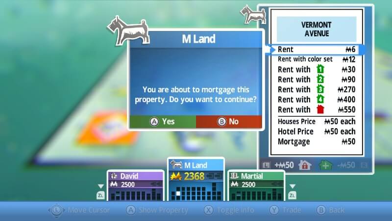 Monopoly Switch mortgaging