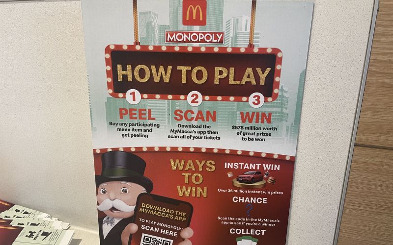 macca monopoly game mechanics poster