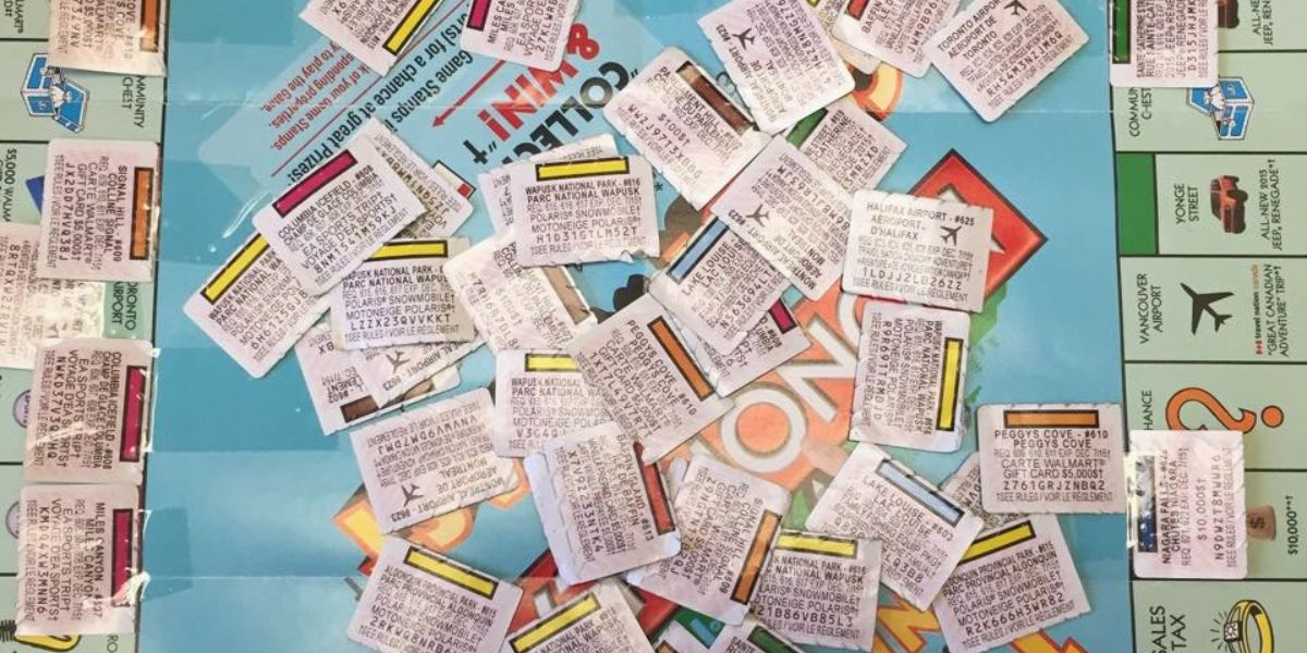 McDonalds Canada monopoly stickers
