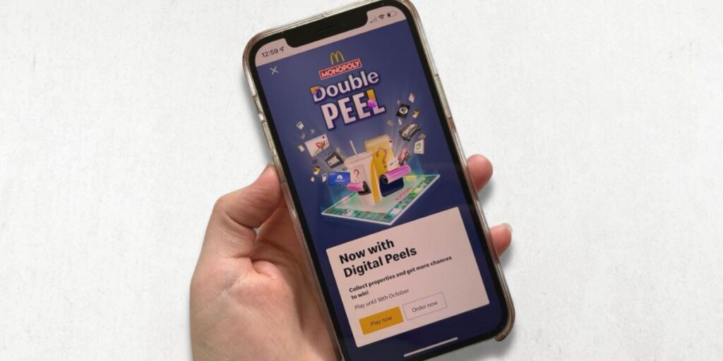 mcdonalds monopoly double peel app