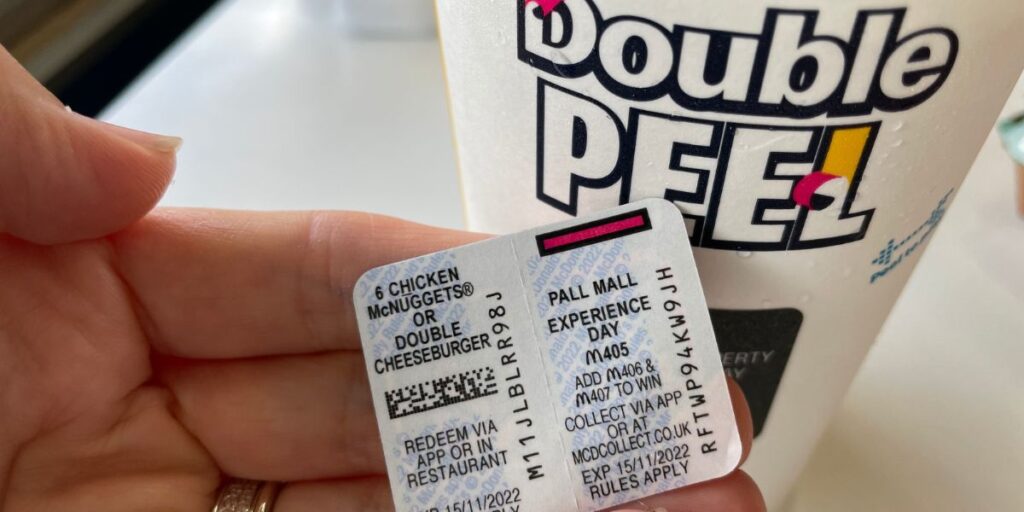 mcdonalds monopoly sticker with code